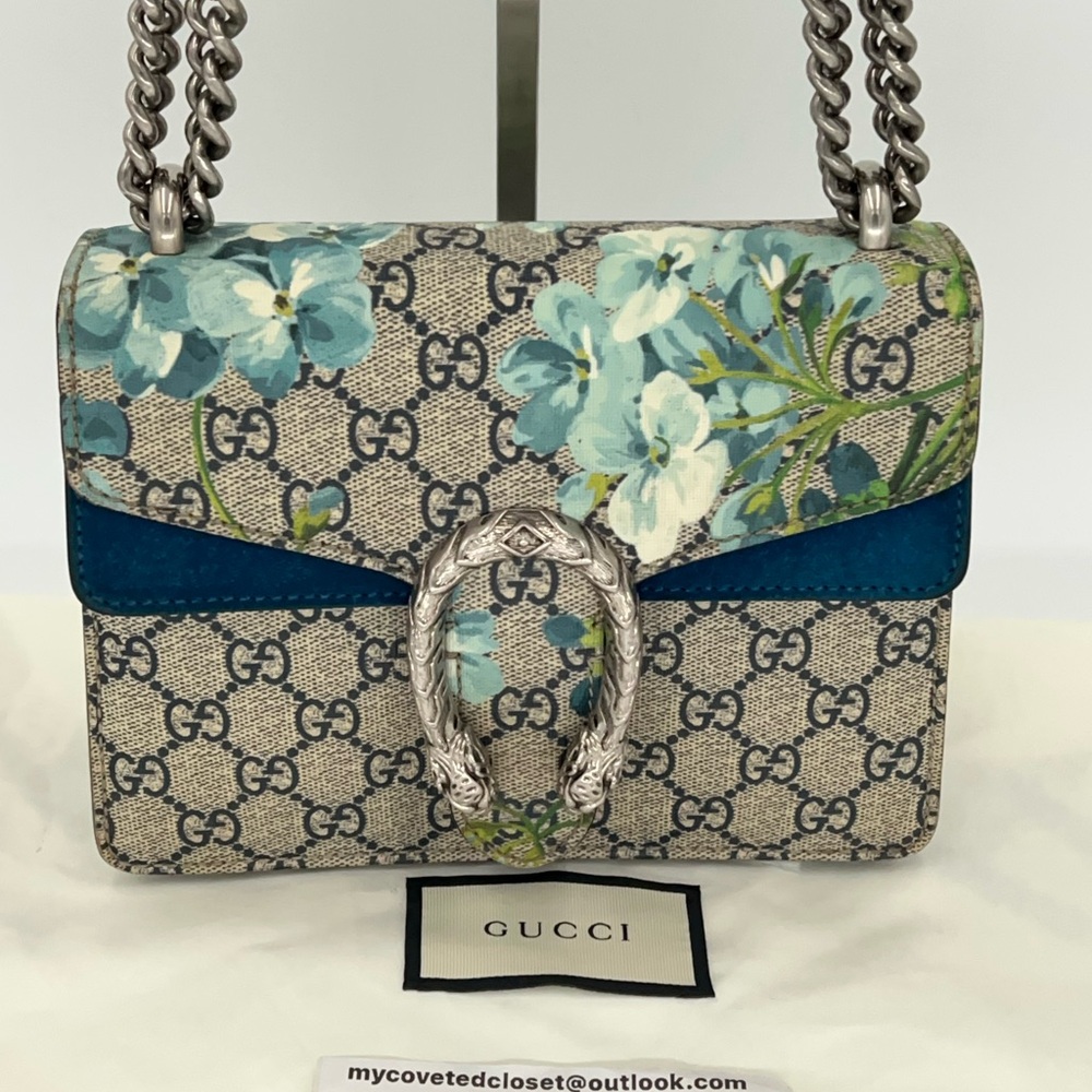 Gucci Dionysus Blue Blooms Shoulder Bag